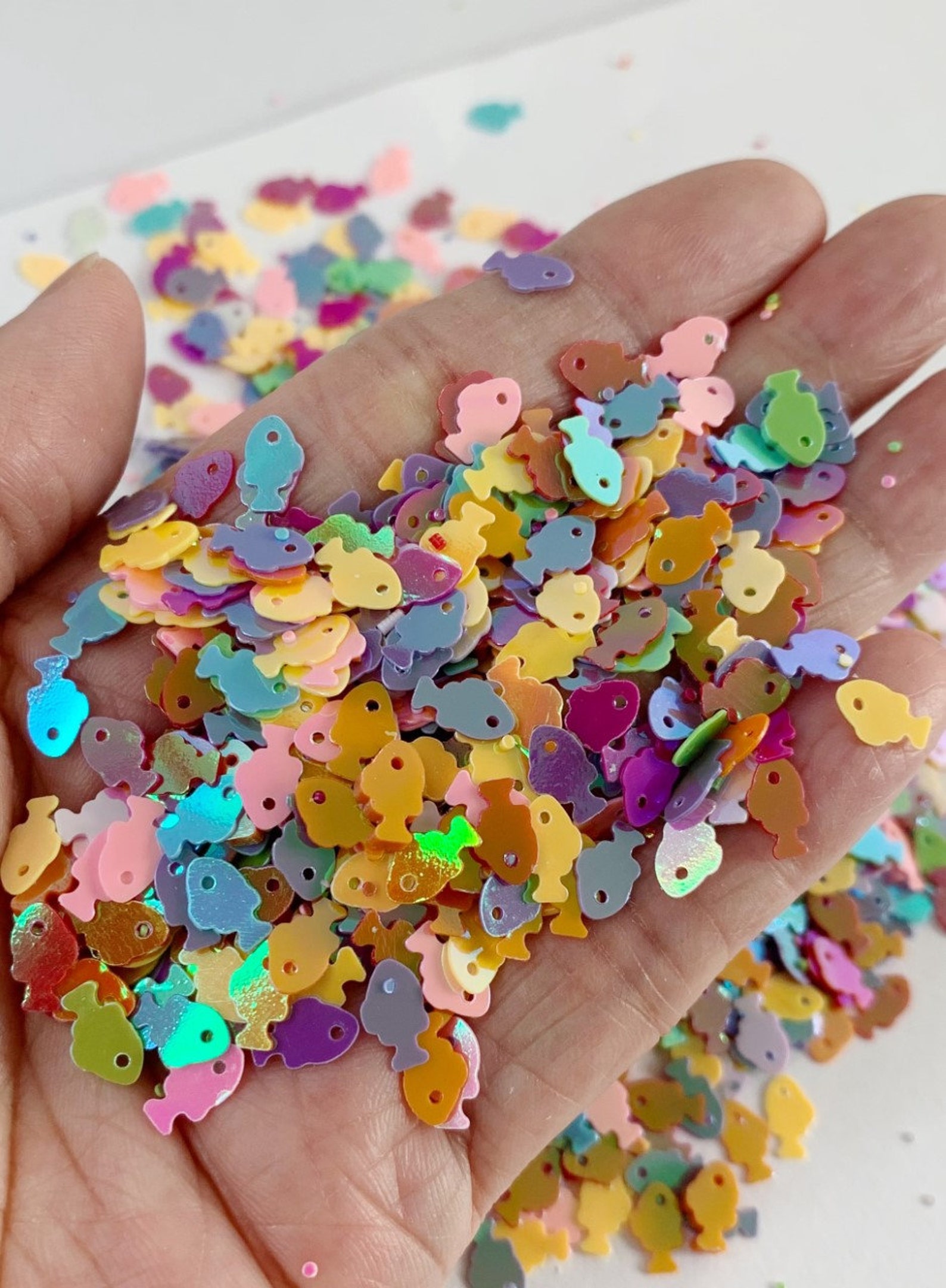 Holographic Fish Glitter: Chunky Party Confetti, Nail Art, Slime ...
