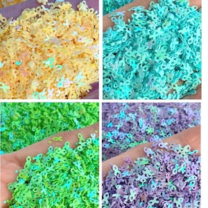 Breast Cancer Awareness Style Ribbon Solvent Resistant Iridescent Glitter, Sprinkle Toppings, Slime Supplies, Confetti Glitter