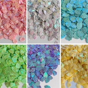 Iridescent Seashell Glitter: Solvent Resistant Slime Toppings