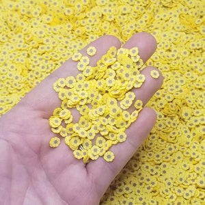 Polymer Clay Sunflower Slices, Fake Flower, Fake Sprinkles, Polymer Clay Slices, Polymer Clay Fake Sprinkles, Slime, Resin Fillers (C216)