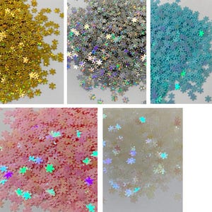 Holo Iridescent Snowflake Party Confetti Chunky Poly Glitter, Decoden Supplies, Tumblers, Resin Embellishment, Slime Toppings