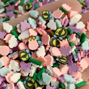 Bee Kind Polymer Clay Slices: Crafting Sprinkles, Slime & Resin Fillers