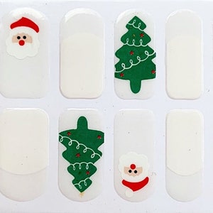 Christmas Nail Polish Strips: Santa, Tree, Reindeer Nail Wraps