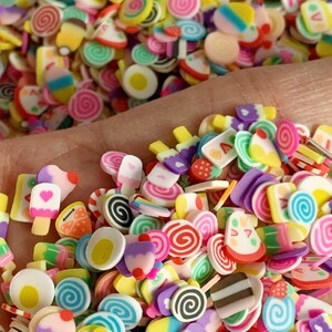Cake Lover Polymer Clay Slices: DIY Craft Sprinkles