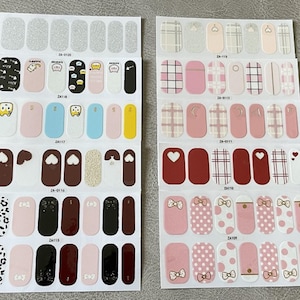 Spring Summer Nail Polish Strips: Full Nail Wraps, Easy Application