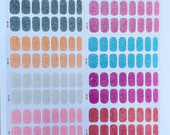 Glitter Nail Polish Strips: Self-Adhesive, No UV Light needed