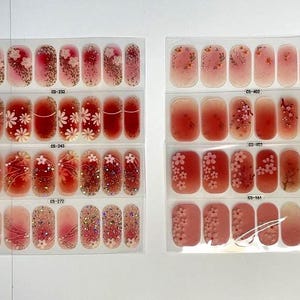 Nail Polish Strips / Full Nail Wraps / Spring Summer Nail Decals (TM-D)