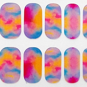 Rainbow Ombre Nail Polish Strips / Nail Wraps