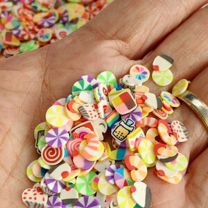 Candy Polymer Clay Slices: Fake Sprinkles, Slime & Resin Fillers