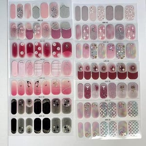 Nail Polish Strips / Full Nail Wraps / Spring Summer Gel Nail Decals (#TM-o)