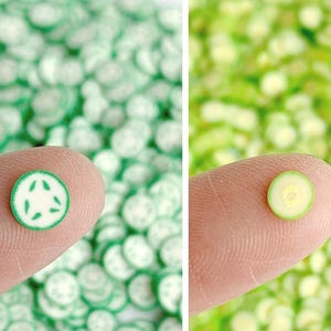 Polymer Clay Cucumber Slices: Miniature Fake Sprinkles