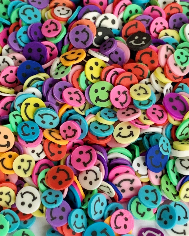 Polymer Clay Happy Smiley Face Slices Fake Faces Sprinkles - Etsy