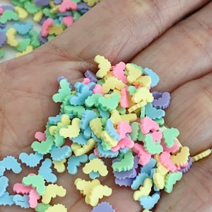 Pastel Bat Polymer Clay Sprinkles: Halloween Slime Resin Fillers