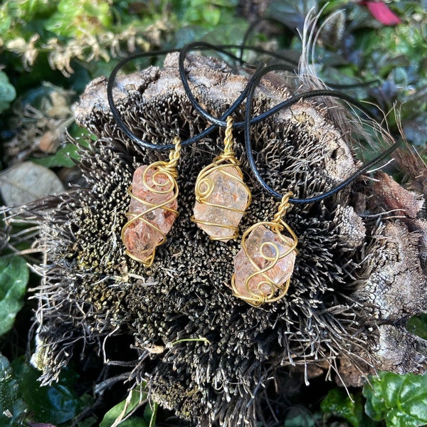 Skeletal quartz pendant necklace, natural skeletal quartz wire wrapped pendant, skeletal quartz wire wrapped necklace, quartz pendant