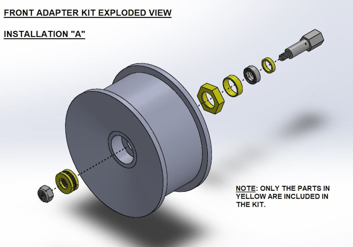 12mm Hex Wheel Adapter Kit Vintage Team Associated RC10, B2, B3, B4 and