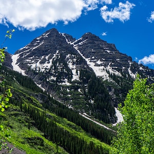 Maroon Bells Colorado Canvas Print – Mountain Landscape Wall Art, Aspen Cabin Decor
