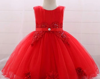 Photoshoot Baby Girl, Baby Formal Red Dress, Baby Girl Formal Red Dress, Baby Girl Photoshoot