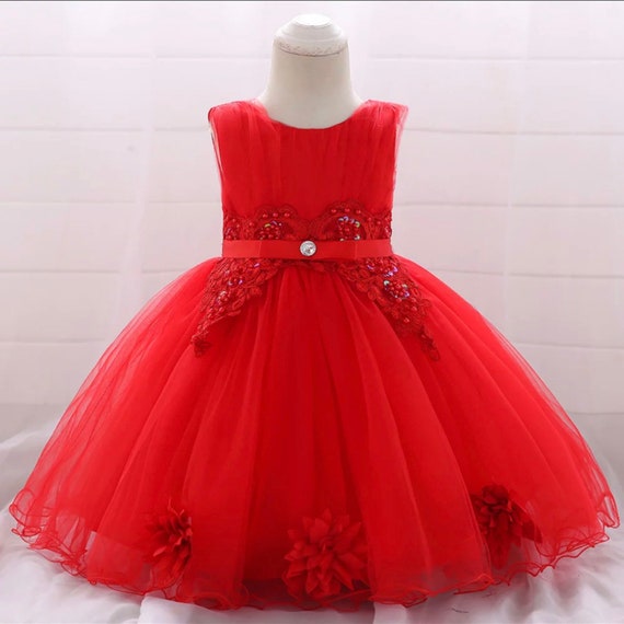 Photoshoot Baby Girl Baby Formal Red Dress Baby Girl Formal | Etsy