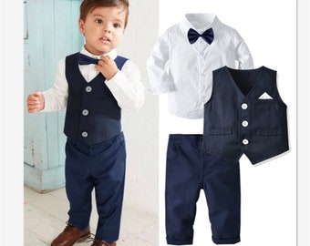 Fast Shipping, Baby Boy Suit, Holiday Baby Boy Suit, Baby Boy Formal, Baby Boy Special Occasion Suit
