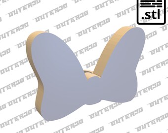 Big Bow Straw Topper STL-bestand voor 3D-printen - Digitale download