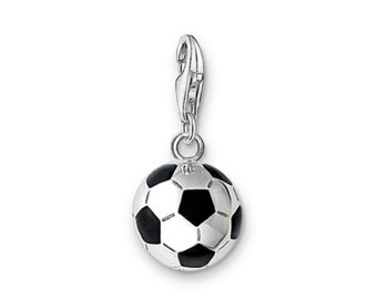 925 Sterling Silber Ich liebe Fußball Fussball Sport Ball Bead Charm für Armbänder
