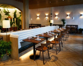 Custom Banquette Double Booths, Restaurant Tables, Restaurant