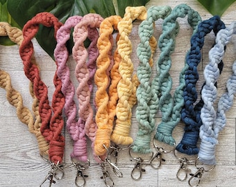 Macrame Keychain | Macrame Wristlet | Wrist Keychain | Handmade Keychain | Boho Accessory | Gifts for Her | Bridal Shower | Teacher Gift