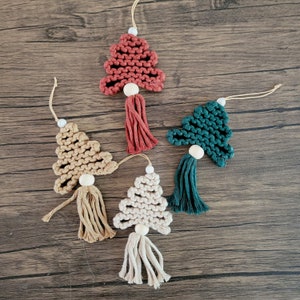 Macrame Ornaments, Macrame Tree, Christmas Tree Ornament, Handmade ornament, Christmas Ornaments, Boho Christmas, Holiday Gift, Teacher gift
