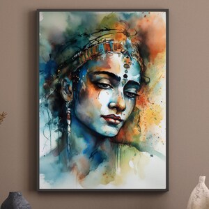 Govinda Krishna Hindu Art Print - Modern Spiritual Wall Art