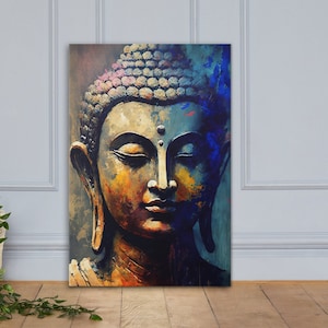 Buddha Canvas Wall Art | Buddhist Art | Buddha Painting | Buddha Art | Peaceful Art | Spiritual Art | Zen Wall Art | Siddhartha | Buddhism