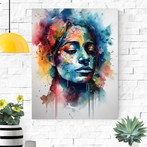 Colorful Lord Sri Krishna Art Print - Spiritual Art For Modern Mystics