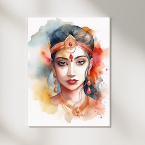 Goddess Lakshmi Divine Feminine Printable Art | Lakshmi Art | Goddess Art | Goddess Poster | Prosperity Goddess | Wealth Goddess | Woman Art