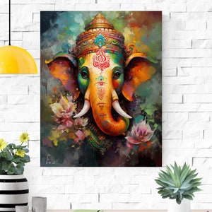 Lord Ganesha Art Print | Ganesha Picture | Ganesh Picture | Ganesha Painting | Ganesh Painting | Hindu Gods | Spiritual Wall Art | Ganapati