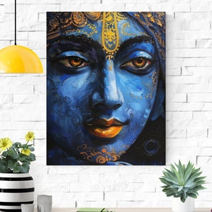 Govinda Lord Krishna - Spiritual Art Print For Religious Decor, Yoga Studios, & Hindu Altars