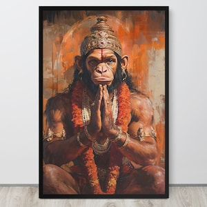 The Monkey God Lord Hanuman Art Print - Hindu Devotional Art For Spiritual Homes