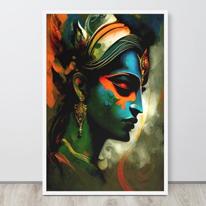 The Avatar Lord Krishna Art Print - Modern Hindu Artwork For Spiritual Homes