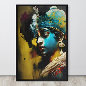 Boy Krishna Modern Hindu Art Print