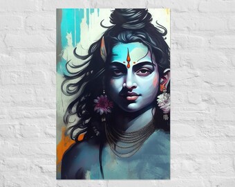 Shiva Art | Shiva Poster | Lord Shiva | Shiva Painting | Hindu Art | Enlightenment | Tantra | Hindu Gods | Yoga Art | Mystical Art