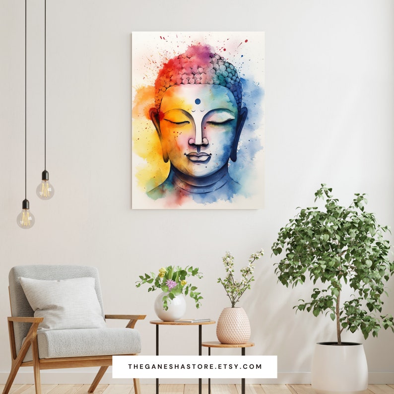 Buddha Wall Art Calming Art Buddha Art Peaceful Art Meditation Art Yoga