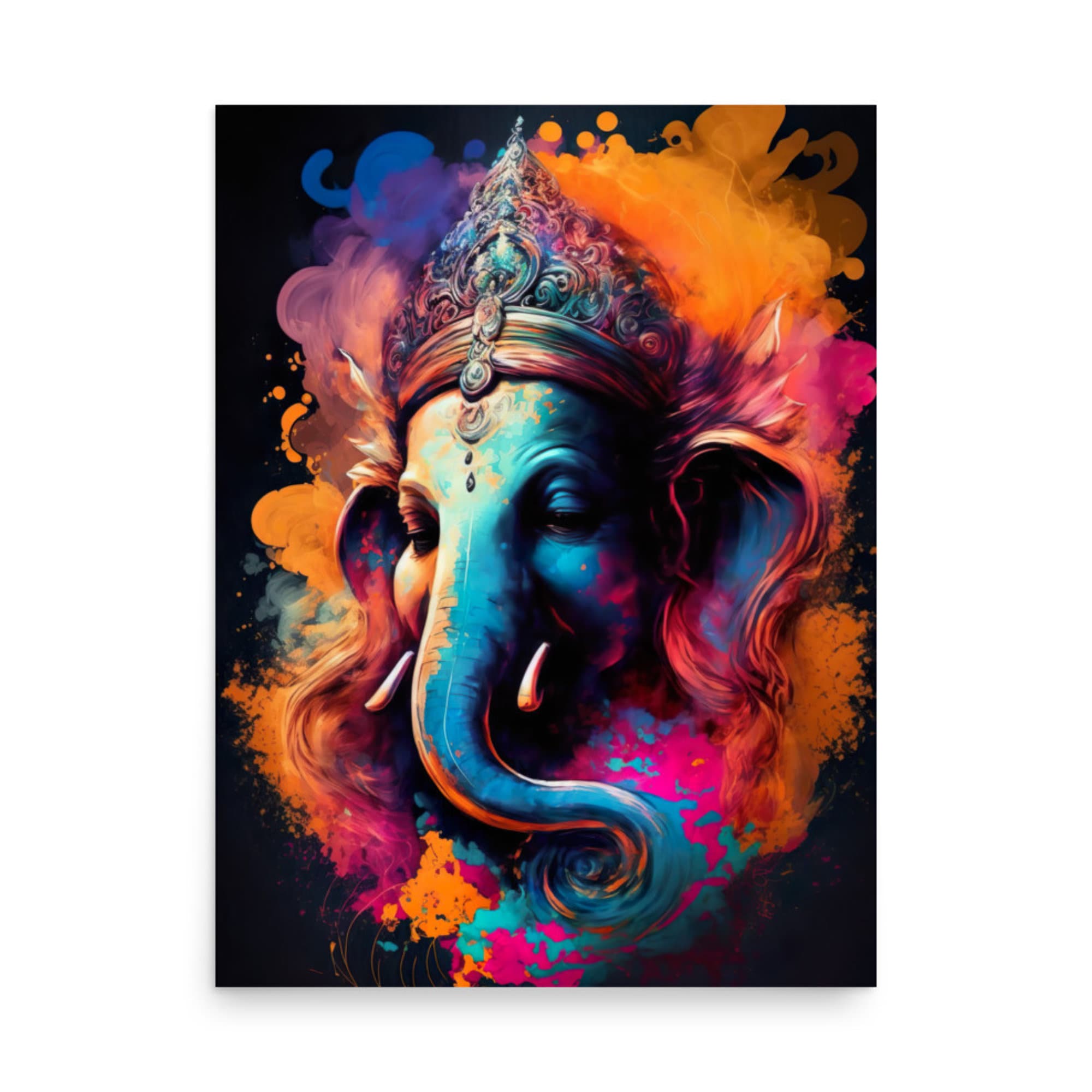 Ganesha Digital Art Print Mystical Art Ganesh Art Yoga Printables