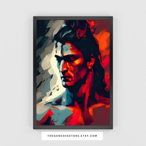 Hindu Lord Shiva Art Print - Spiritual Warrior Art For Men