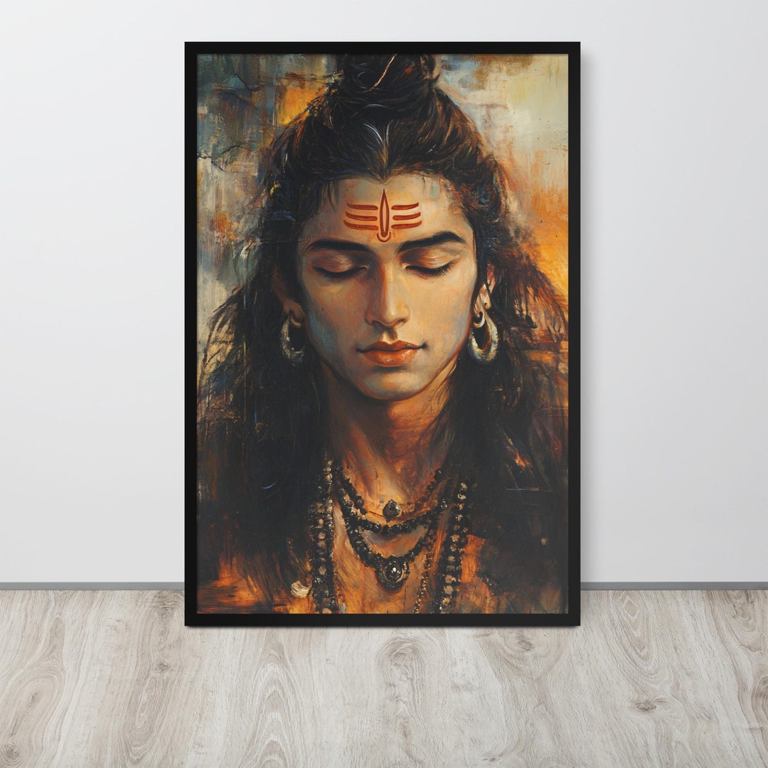 Hindu God Lord Shiva - Meditation Art Print for Spiritual Decor, Home ...