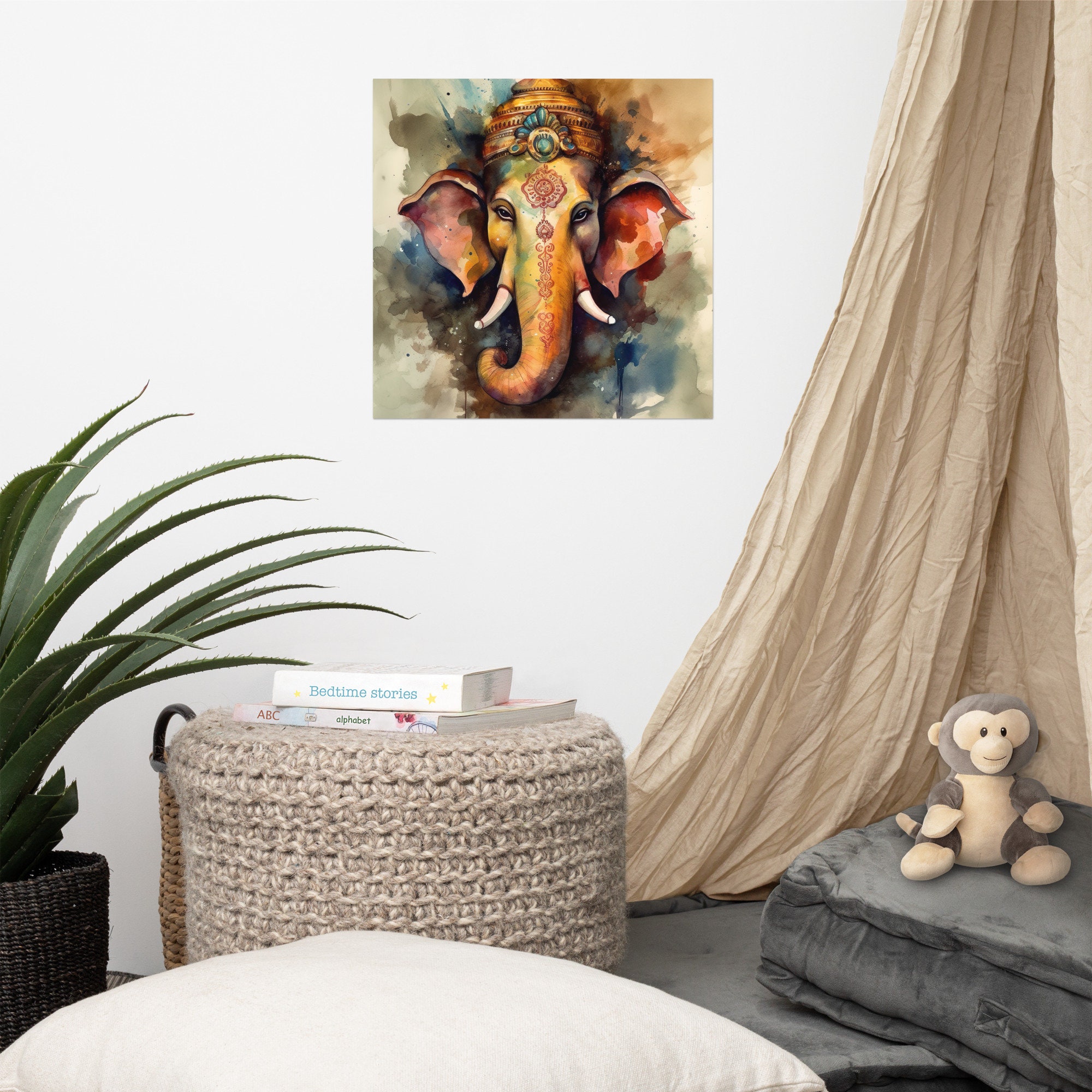 Lord Ganesh Poster Spiritual Printables Ganesha Poster Hindu Gods ...