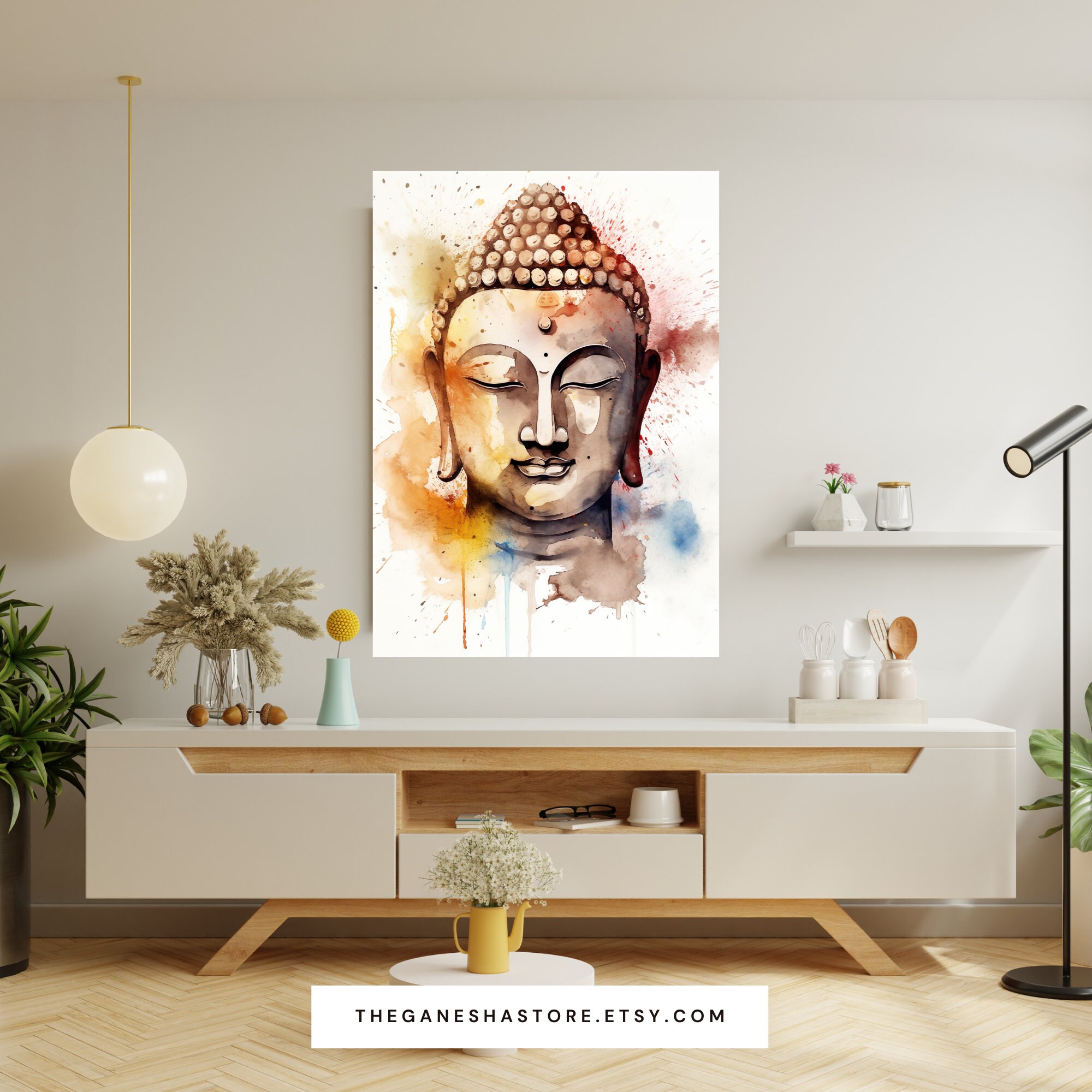 Meditating Buddha Art Spiritual Painting Buddha Painting - Etsy