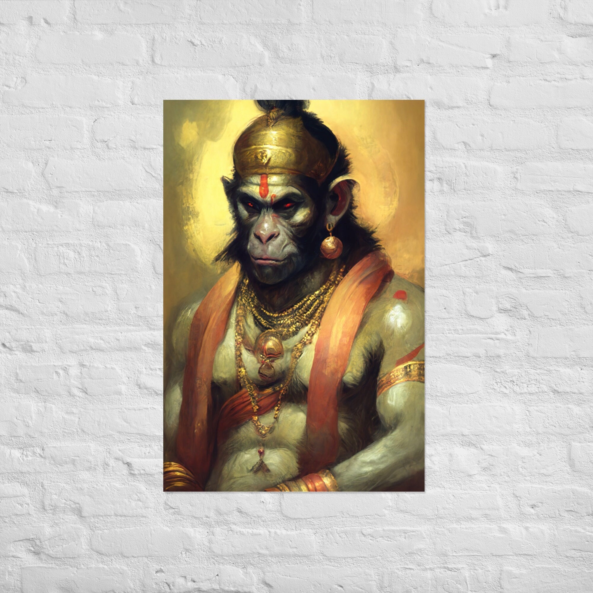 Sri Hanuman Art Print Hanuman Painting Hanuman Poster Spiritual Warrior sri-hanuman-art-print-hanuman-painting-hanuman-poster-spiritual-warrior