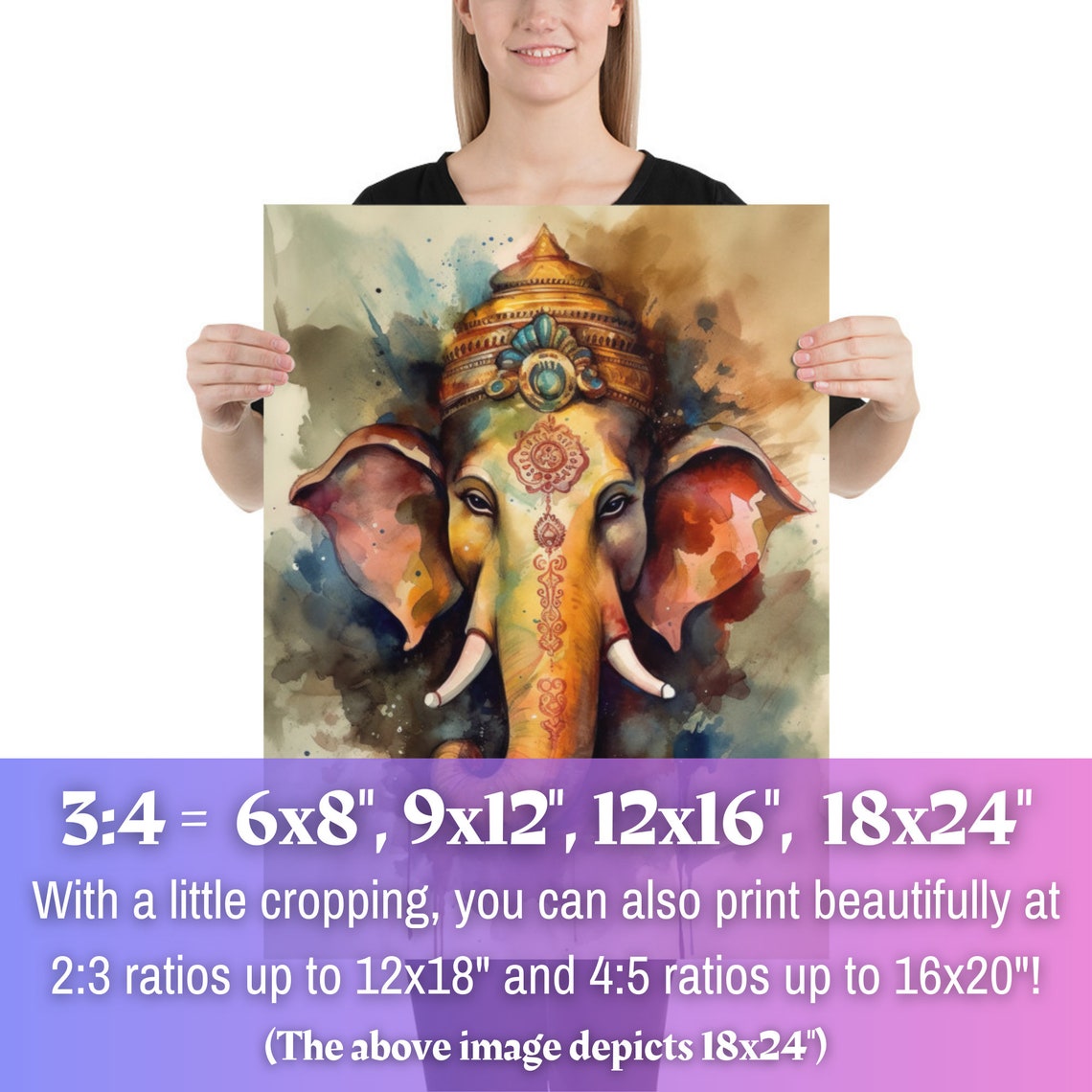 Lord Ganesh Poster Spiritual Printables Ganesha Poster Hindu Gods ...