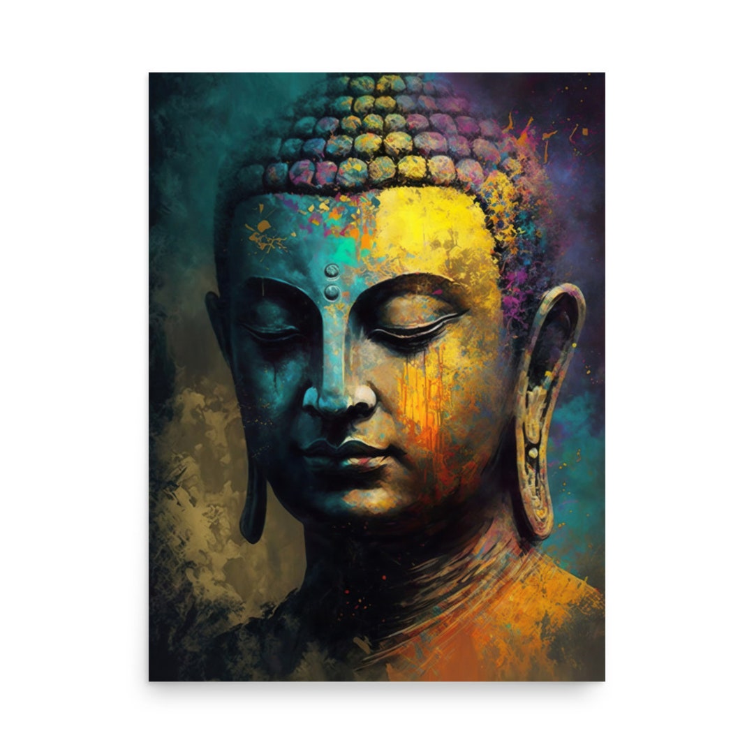 Buddha Digital Painting Buddha Art Buddha Picture Zen Etsy