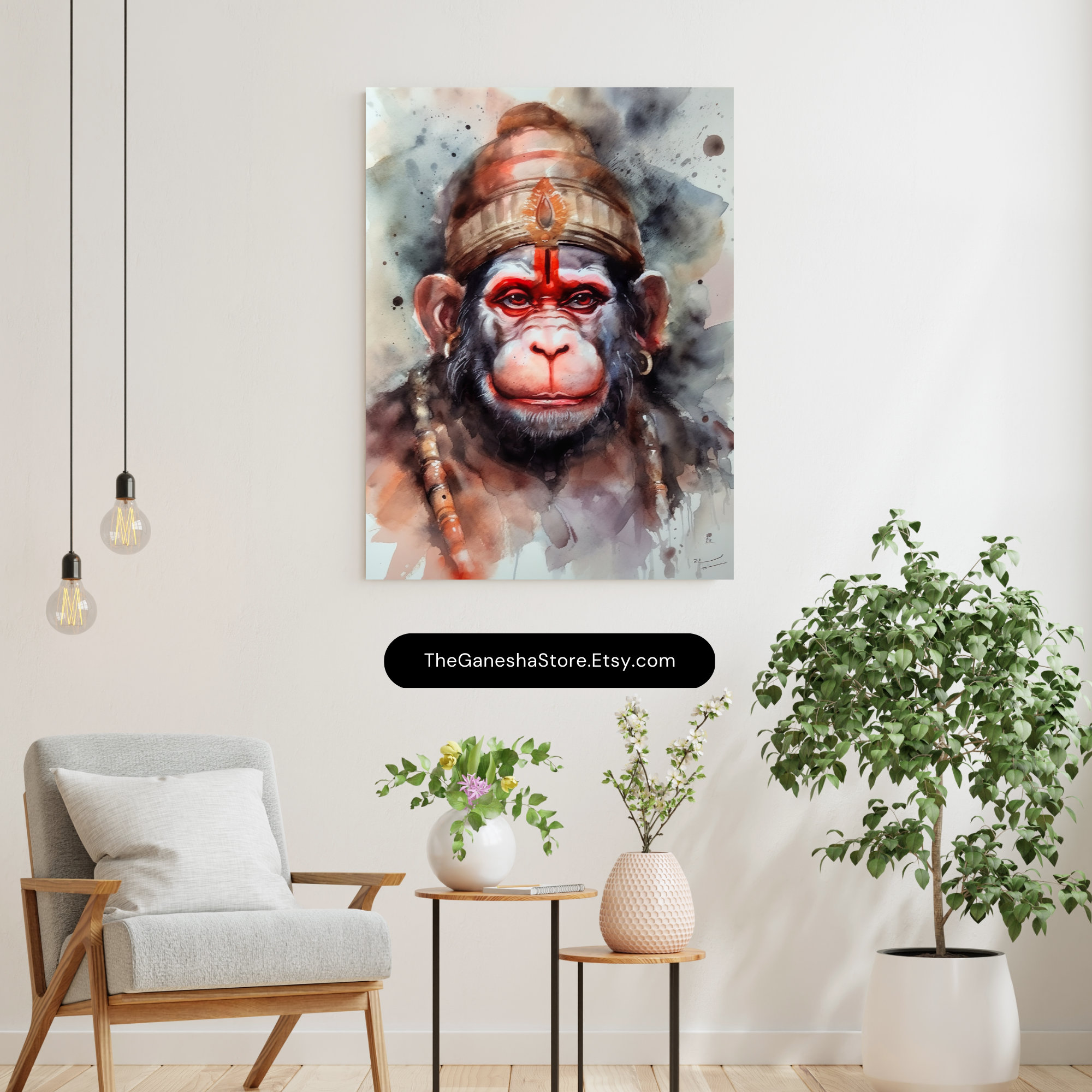Hanuman Art Hanuman Poster Hanuman Painting Spiritual Warrior Hinduism ...