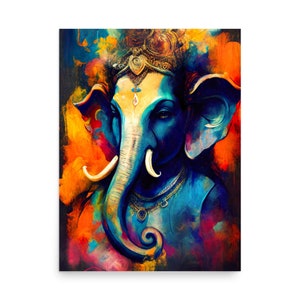 Ganesh Hindu Art Printable | Ganesha Poster | Mystical Art | Ganesha Painting | Ganesh Print | Hinduism | Yoga Art | Printable Spiritual Art
