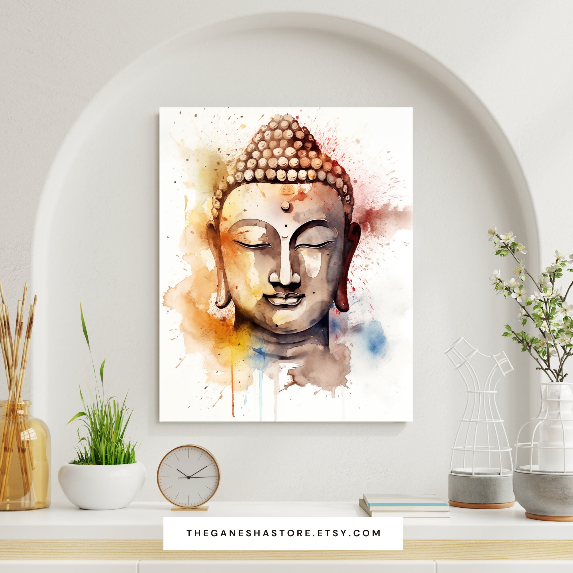 Meditating Buddha Art Spiritual Painting Buddha Painting Etsy